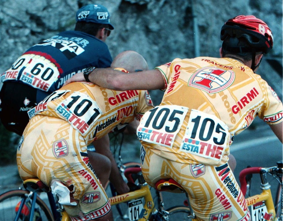 1997: Marco Pantani and a blue and yellow Wilier Triestina
